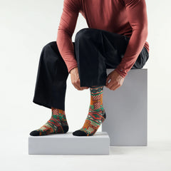 Everyday Cozy Holiday Mosaic Print Crew Socks
