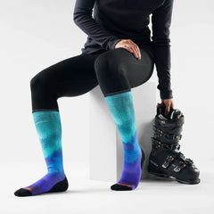 Ski Compression Print Over The Calf Socks