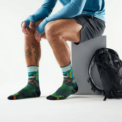 Hike Trail Trekker Print Crew Socks