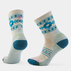 Women's Hike Retro Floral Mid Crew Socks