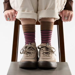 Women's Everyday Pin Stripe Crew Socks