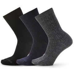 Everyday Cable Crew Socks Trio Gift Box
