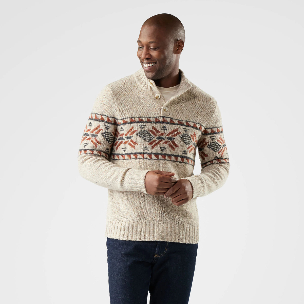 Men's Heavy Henley Sweater