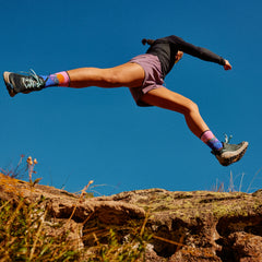 Women’s Hike Mountain Sunrise Print Crew Socks