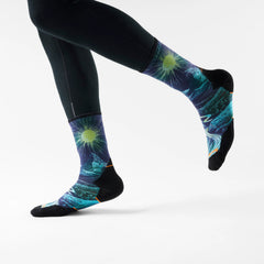 Trail Run Treeline Print Crew Socks