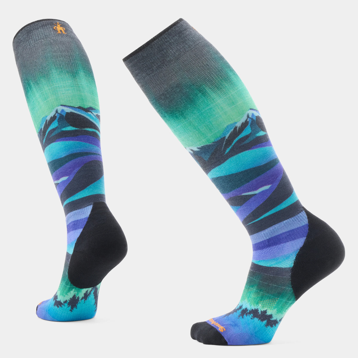 Women's Ski Compression Print Over The Calf Socks